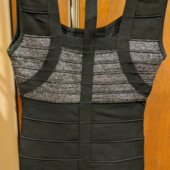 Black and silver bodycon dress - Picture 3 of 3